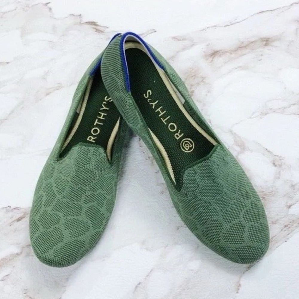 Rothy's The Loafer Safari Green Women's Size 6.5 Retail $159